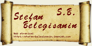 Stefan Belegišanin vizit kartica